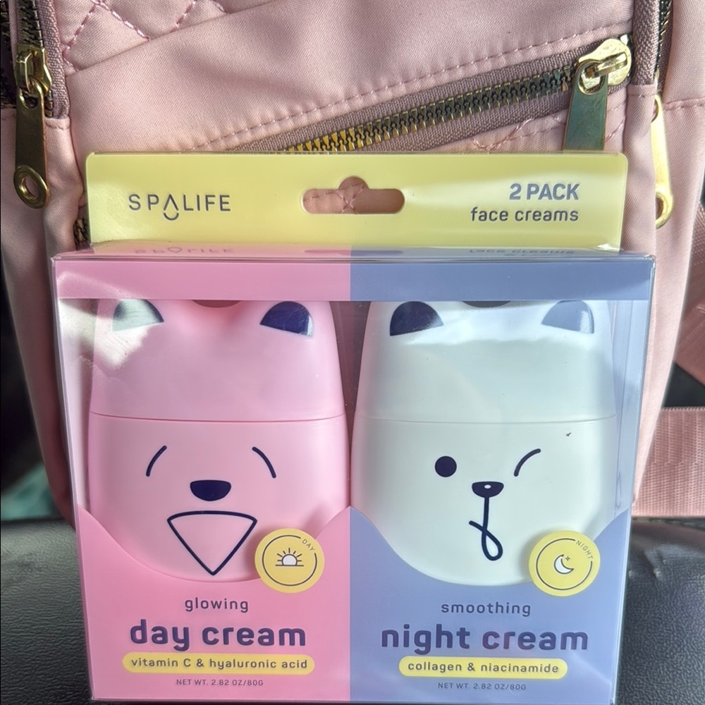 Alife Glowing Day Cream and Smoothing Night Cream Set - Pink and White